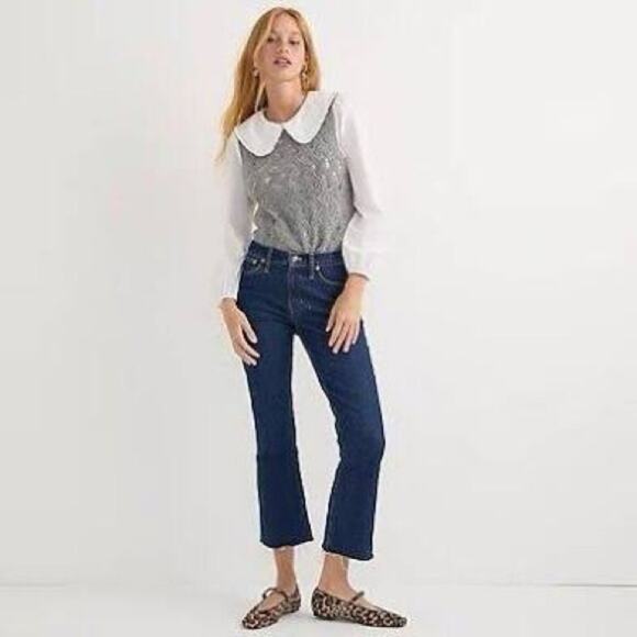 J. Crew Billie Demi Boot Cut Denim Jeans 28 Petite - Picture 1 of 6